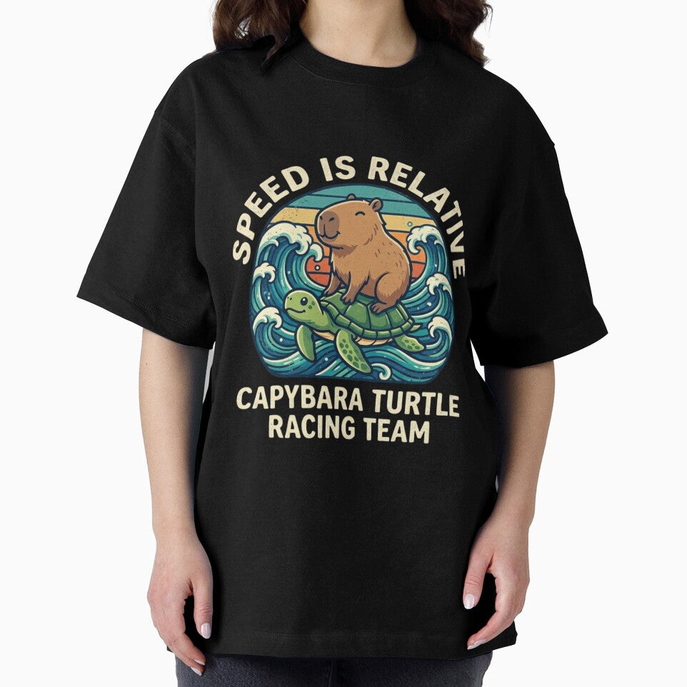 Retro Capybara Turtle Racing Team - Vintage Surf Wave by Wear Sculpt