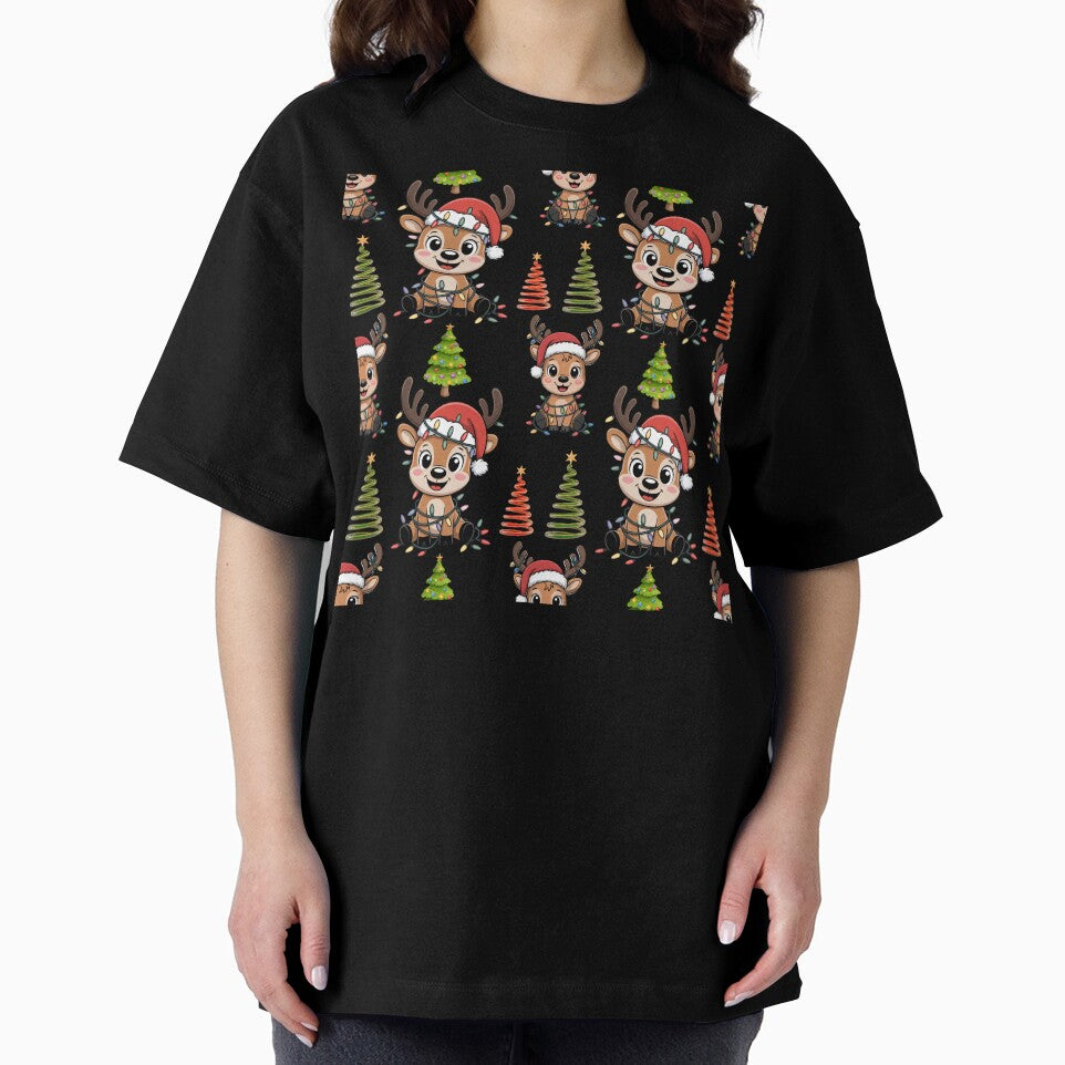 Christmas Cheer Reindeer Cartoon Pattern by Grang Art Artistic Designs