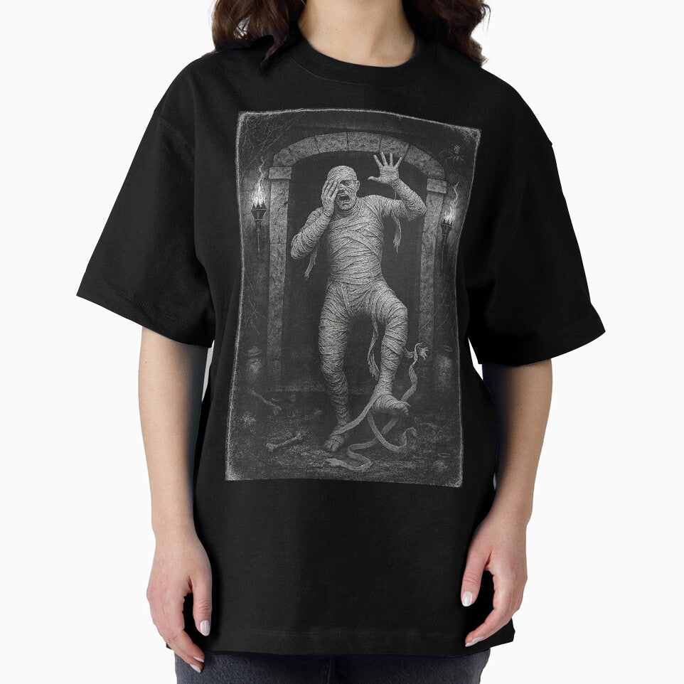 Tripping Mummy – Vintage Halloween Horror Snapshot by Absurd Cult Co.