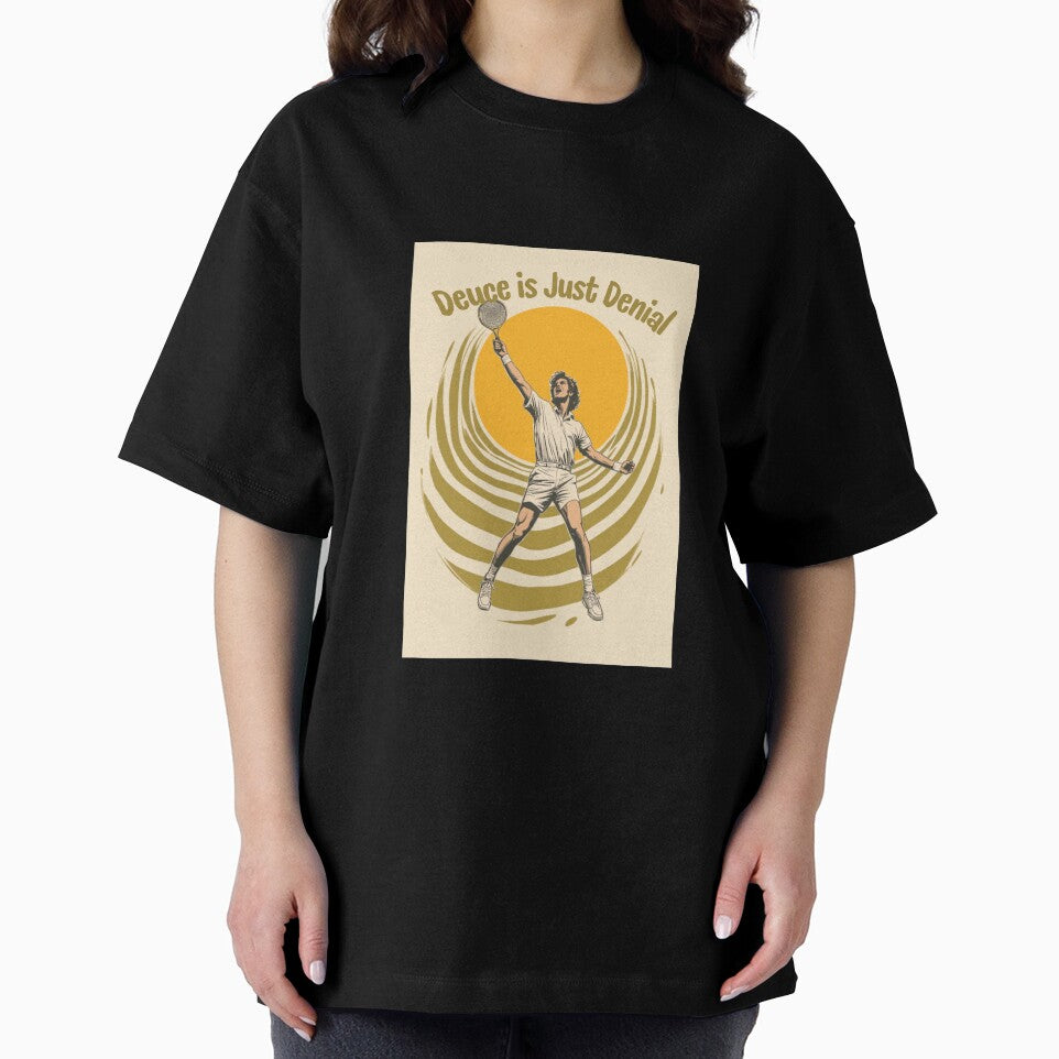 Deuce Is Just Denial Funny Retro 70s Tennis Design by jojodebondy
