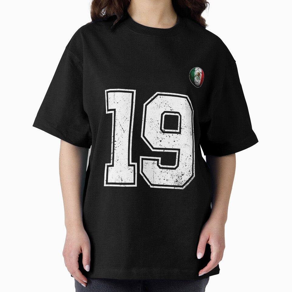 Number 19 Mexico Flag Football Fan by BernoNickel