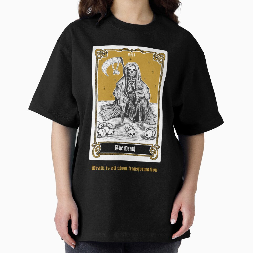 The Death Tarot Card Halloween Vintage Grim Reaper T-Shirt by bradandchloe