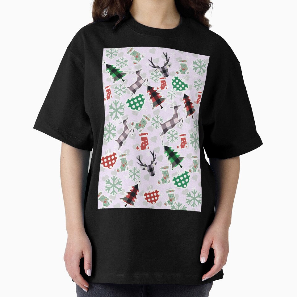 Plaid Christmas Pattern • Buffalo Check Reindeer & Trees • Cozy Holiday Winter Design by HopeAndHustle