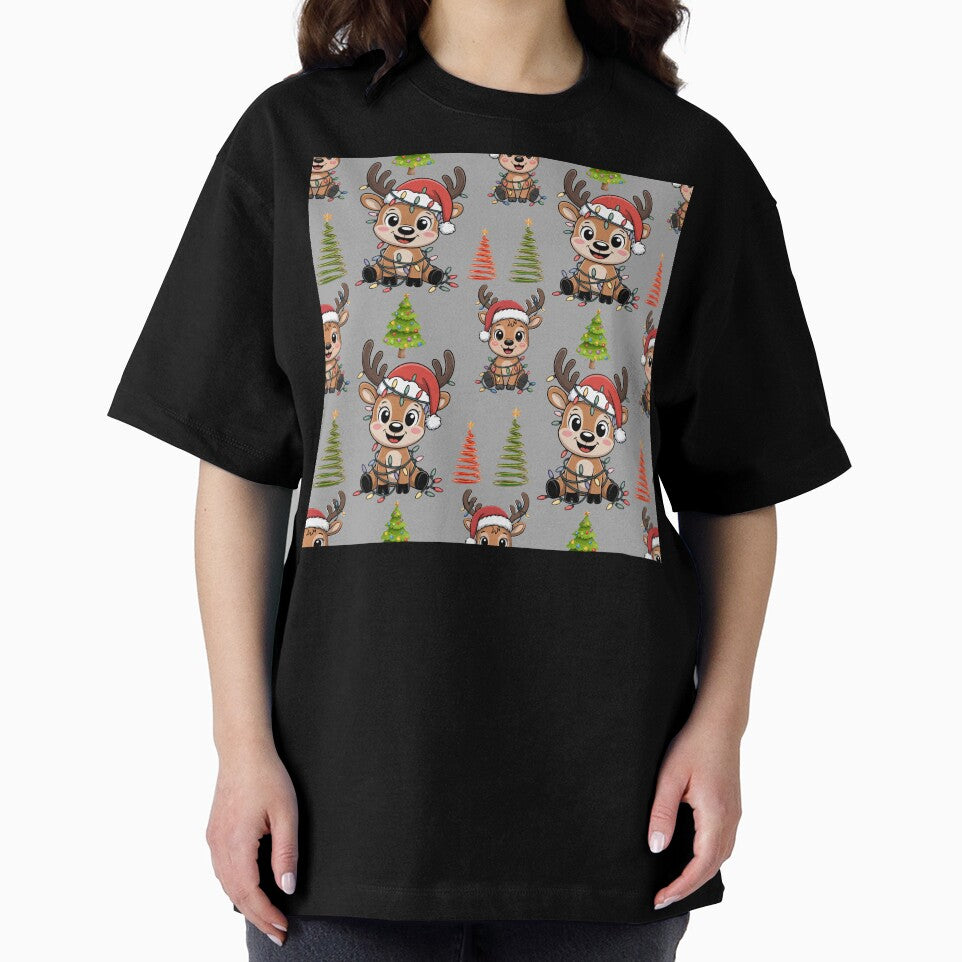 Christmas Kawaii Reindeer Pattern for Gifts by Grang Art Artistic Designs