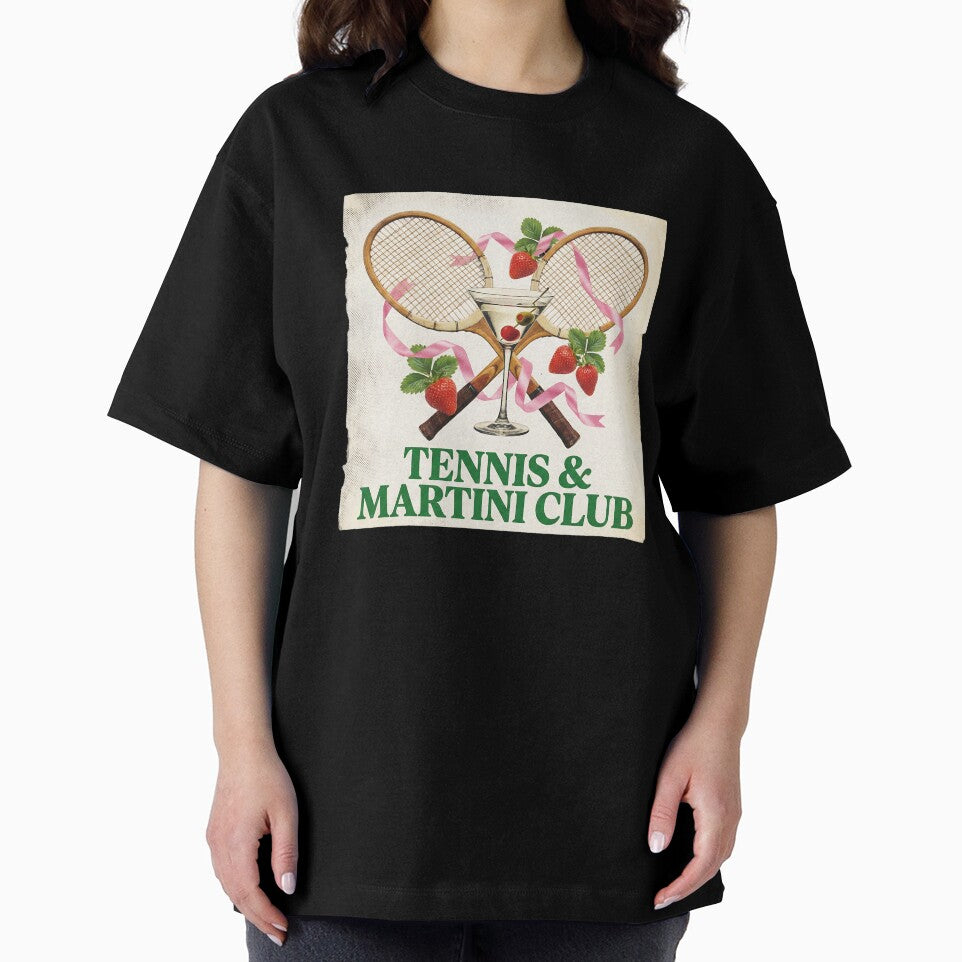 Tennis And Martini Club Vintage Coquette Aesthetic Badge by DigitalAnnaBanana
