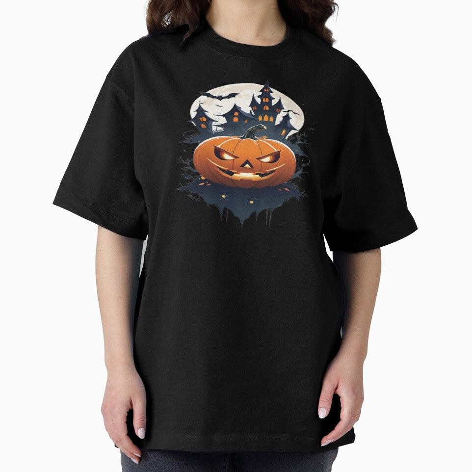 Halloween pumpkin and horror castle. by DaliaSabryTee