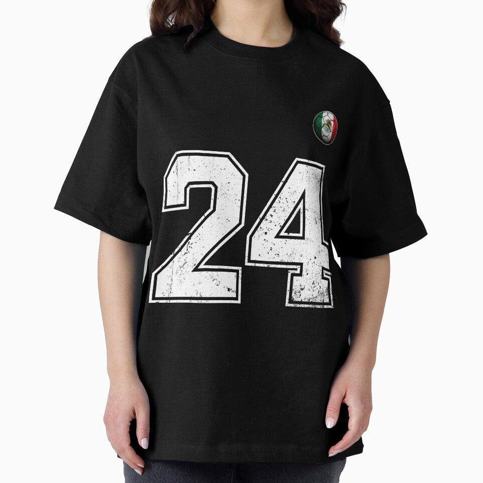 Number 24 Mexico Flag Football Fan by BernoNickel