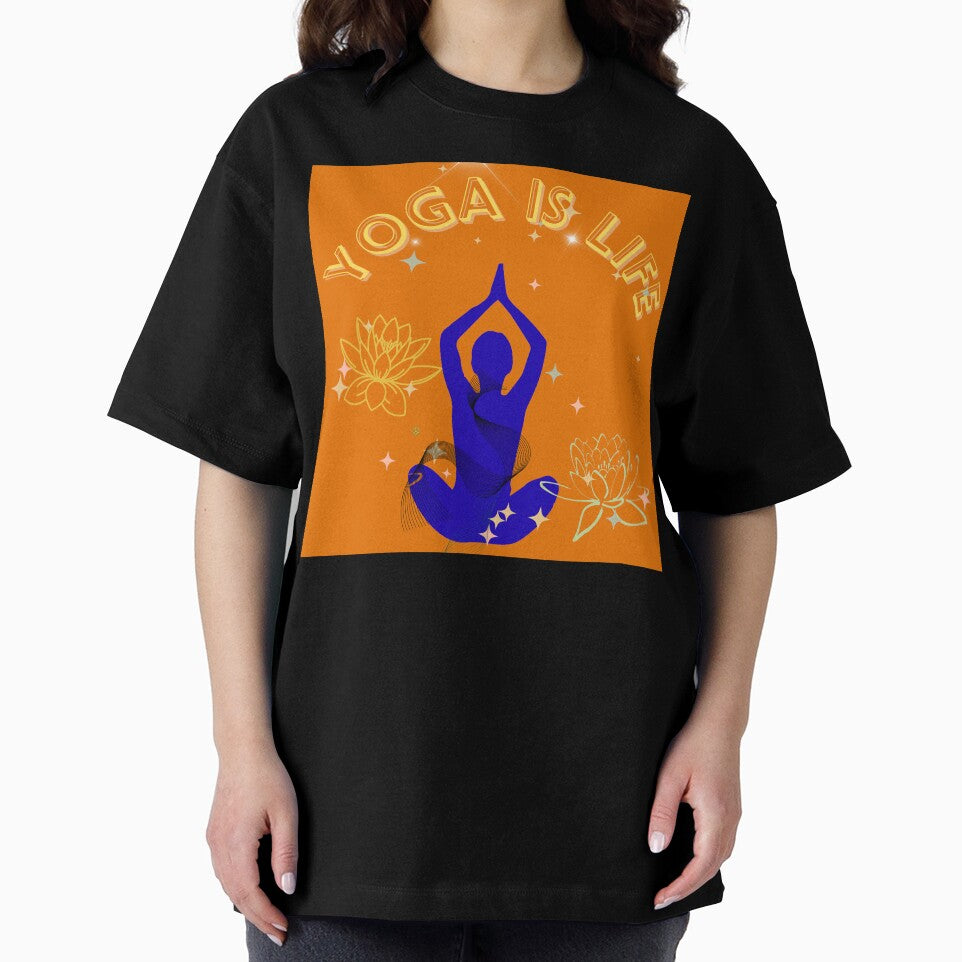 Yoga is Life - Meditation Pose Lotus Flower Zen Wellness Art by Extremeallie