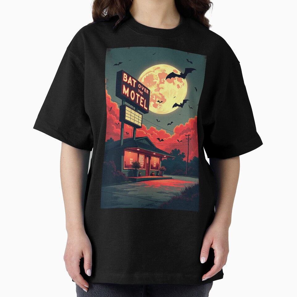 Bats Over the Motel – Vintage Horror Poster by Klysztof