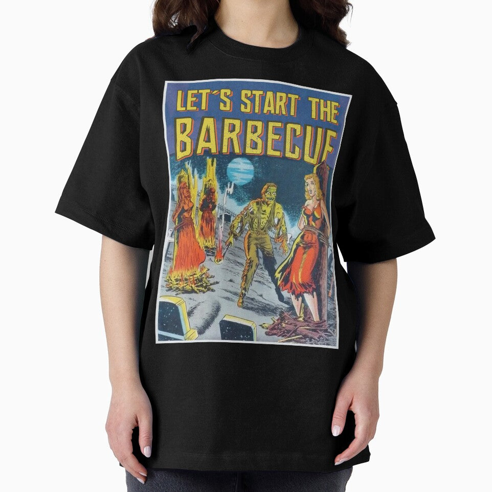 Vintage BBQ Barbecue Retro Zombie Burning Halloween Gift by TheAplus