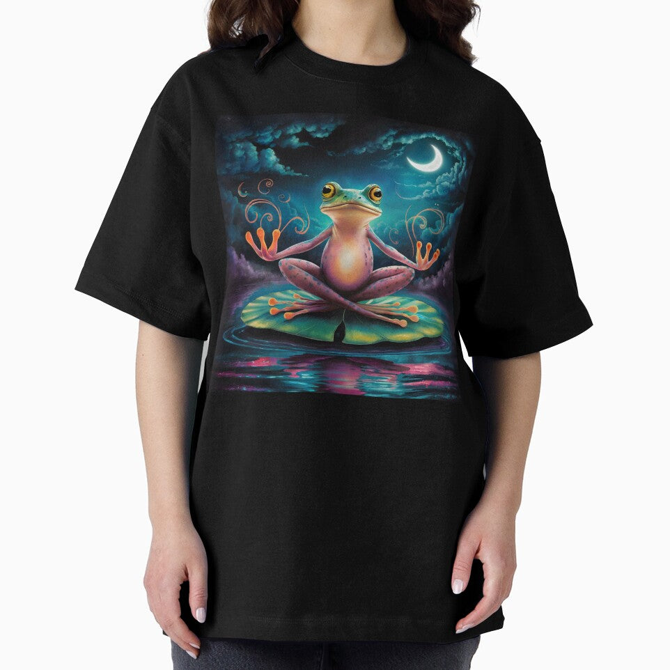 Cute Yoga Frog by JujuMaeDesigns