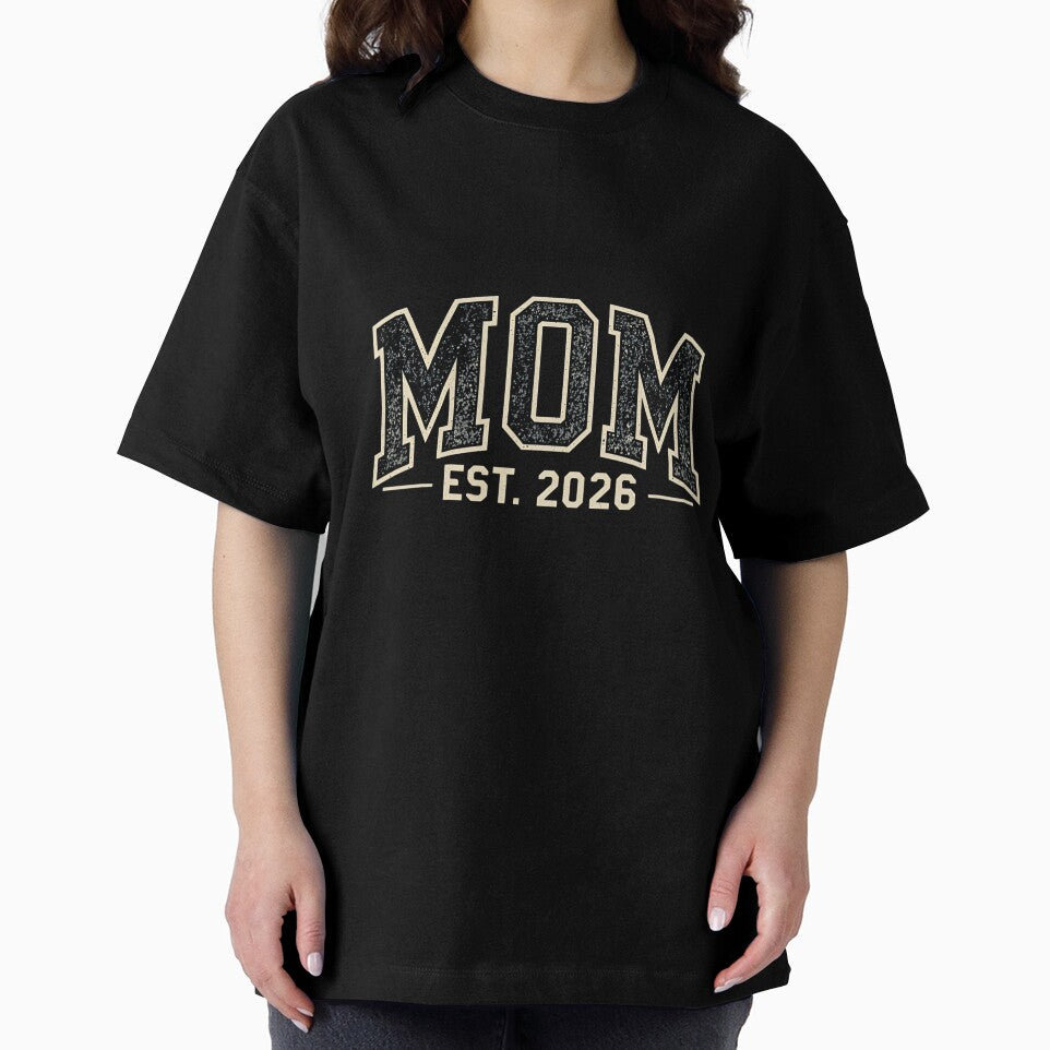 Mom Est. 2026 T‑Shirt | New Mom Gift | Expecting Mother Pregnancy Announcement Tee | Motherhood 2026 Shirt by GAIDREDA