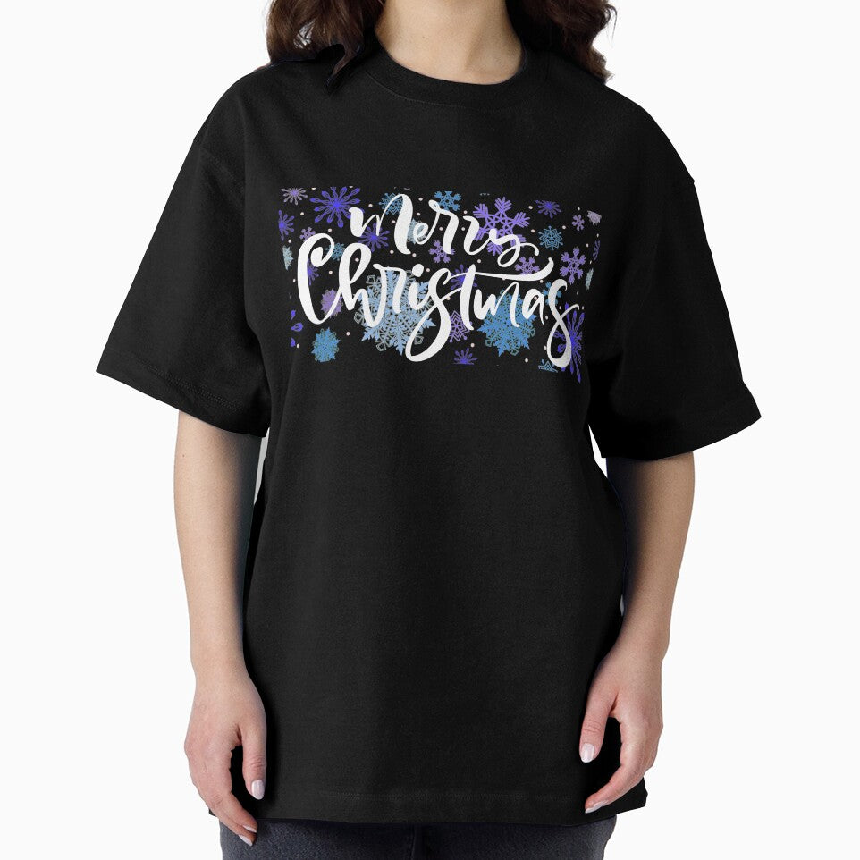 Merry Christmas Purple Blue Snow Holiday Pattern by Vibbin4Life33