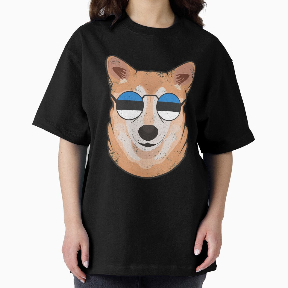 Vintage Patriotic Shiba Inu Estonian Flag by feether-store