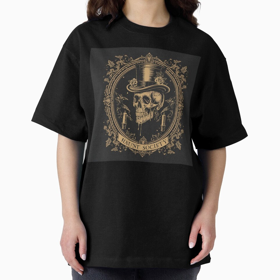 Midnight Haunt Society – Gothic Skull Halloween T-Shirt 3.0 by ShockDoodle