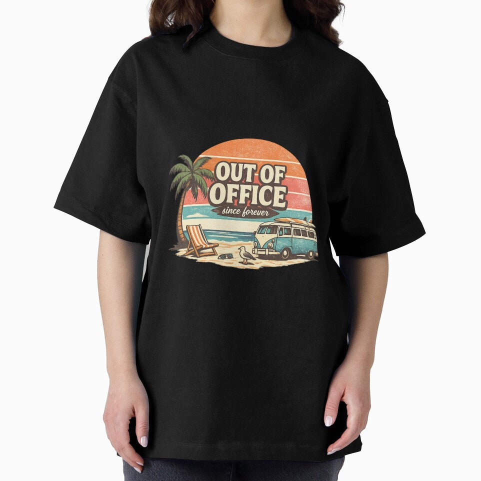 Out Of Office Since Forever Retro Beach Club Design by BeaVibes