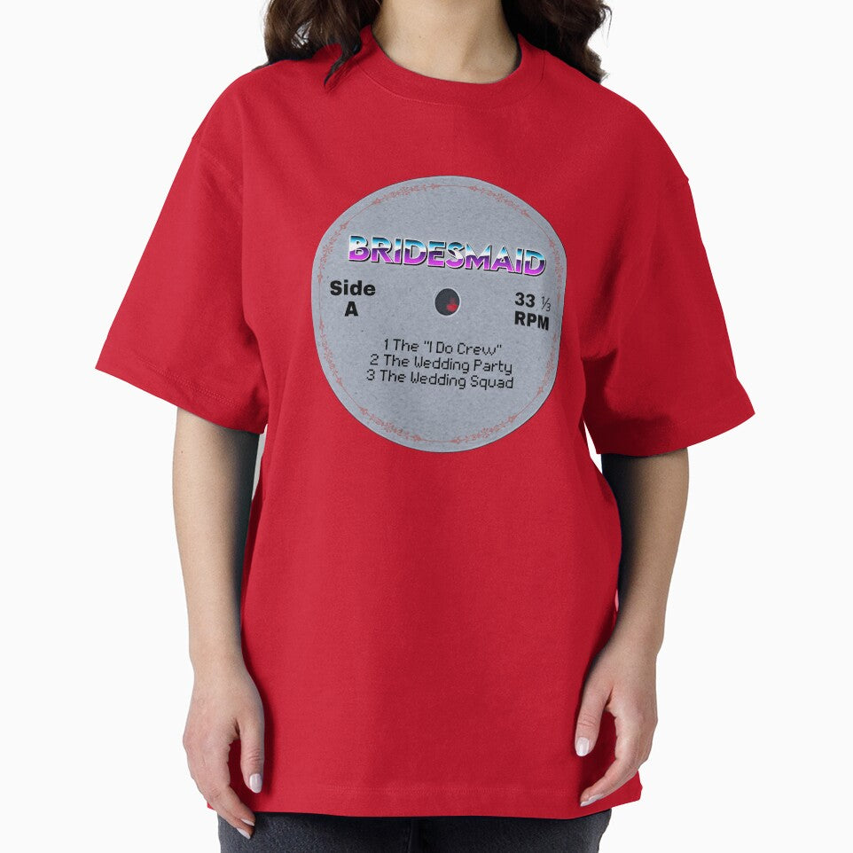 Bridesmaid Vinyl Record Label Design – Retro Wedding Music Aesthetic by MusicFanTees