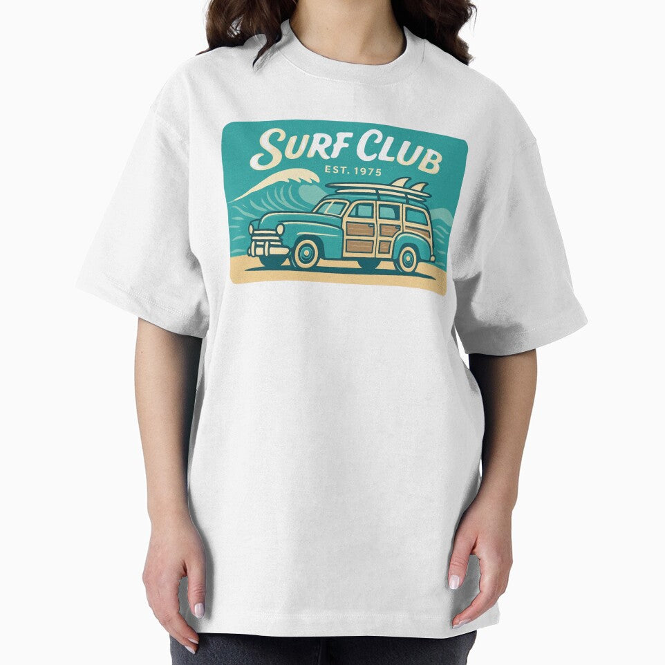 Retro Surf Club Vintage Woody Wagon by CREATIVO STUDIO