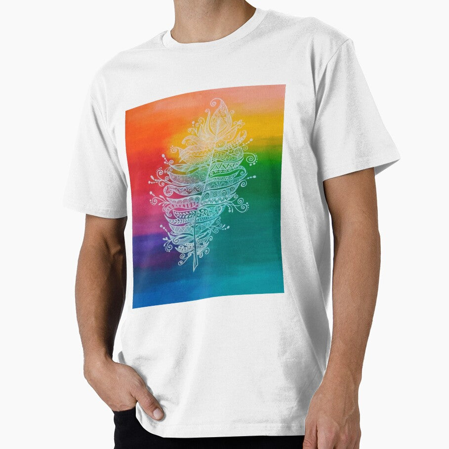 Colorful zen feather by Pooja-Alva