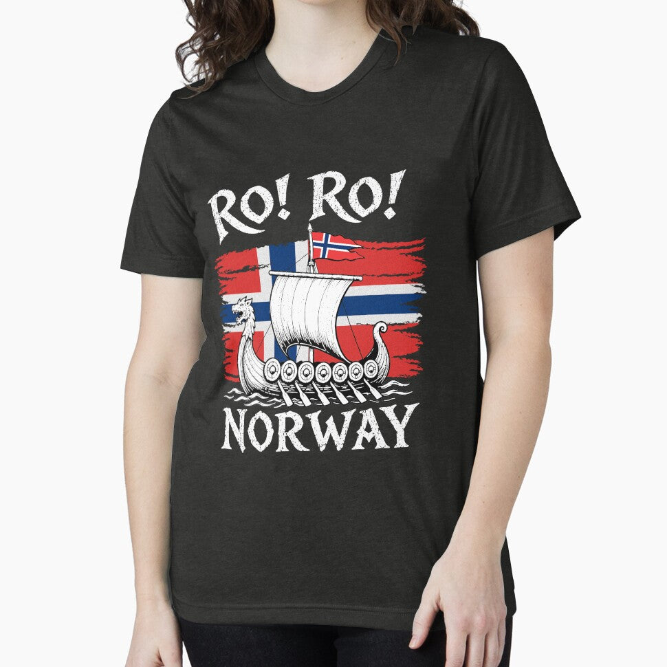 Norwegian Viking Ship Norway Flag Row Country Heritage Pride by Thudesign85