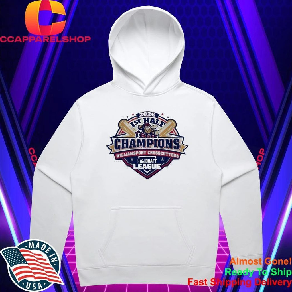Williamsport Crosscutters 2026 MLB Draft League First Half Champions logo Shirt