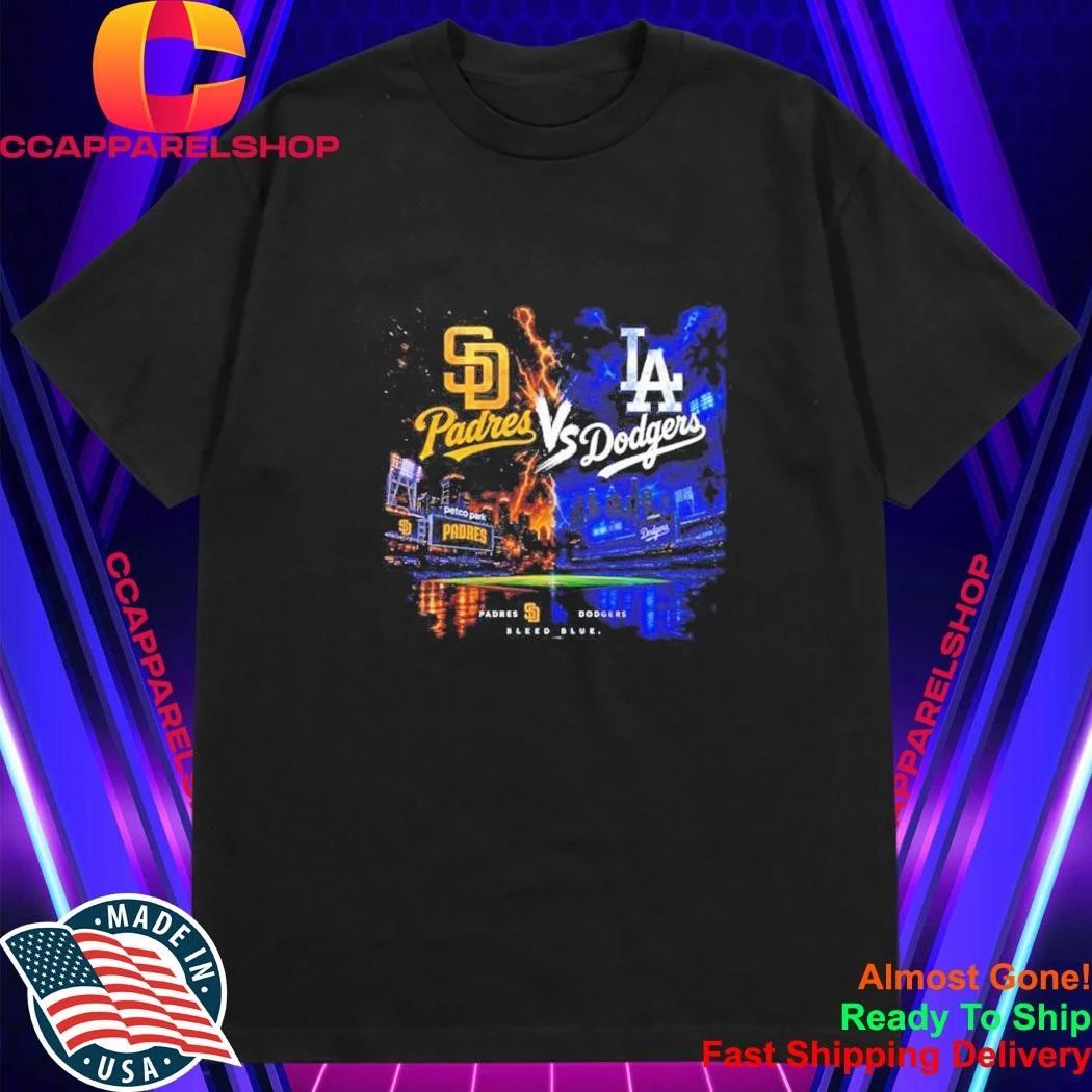 San Diego Padres vs Los Angeles Dodgers Bleed Blue Shirt