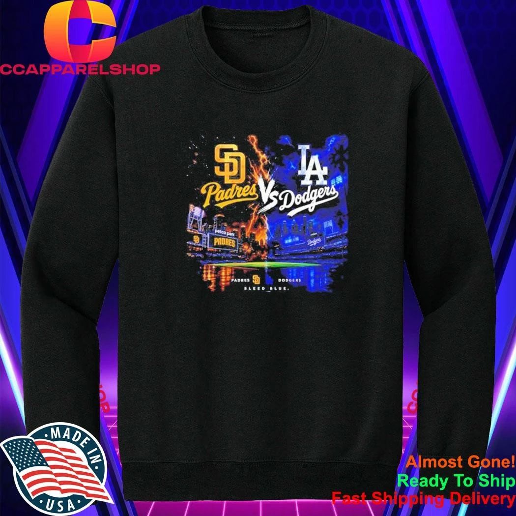 San Diego Padres vs Los Angeles Dodgers Bleed Blue Shirt