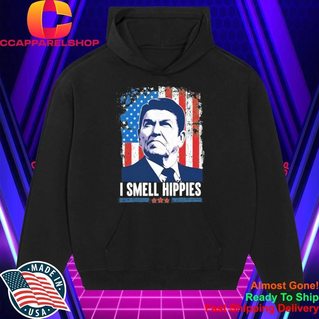 Ronald Reagan I Smell Hippies Republican Shirt