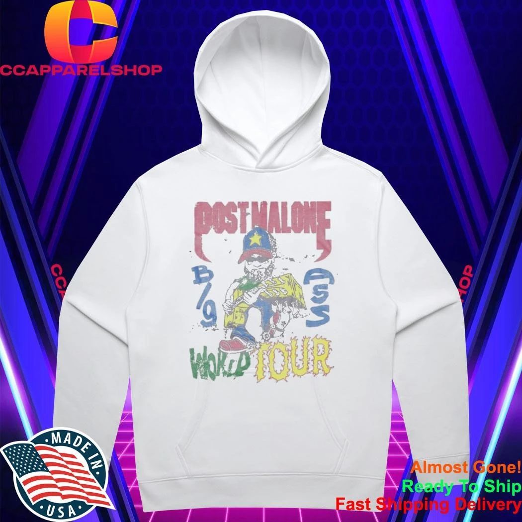 Post Malone Big Ass World Tour Illustrated Shirt