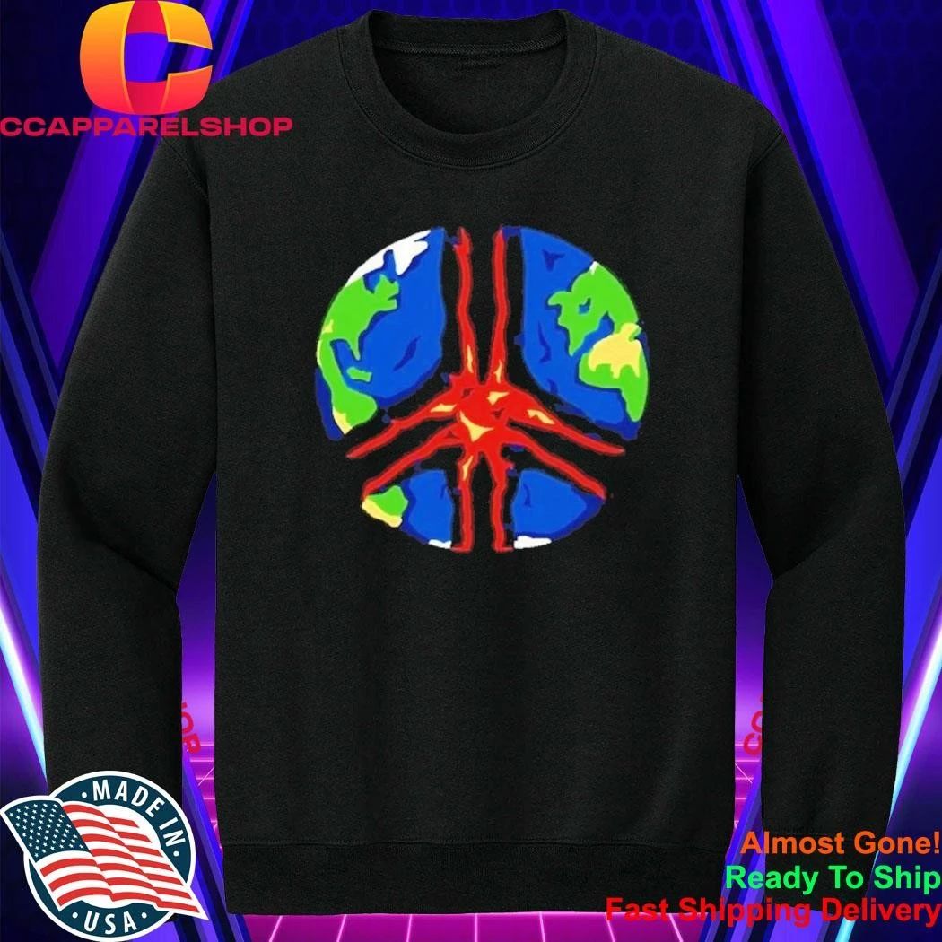 Earth Peace Sign Global Unity Vintage Style Shirt